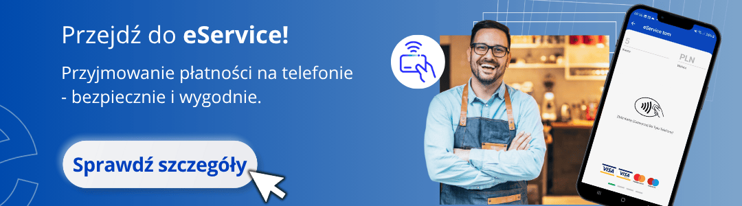 eService tom - terminal w telefonie, bezpieczne przyjmowanie płtaności bezgotówkowych