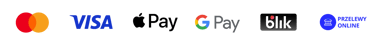 Mastercard, Visa, Apple Pay, Google Pay, BLIK, Przelewy online