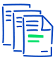 Icon showing several copies of documents