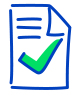 Niebieska ikona przedstawiająca regulamin usługi SafeLink